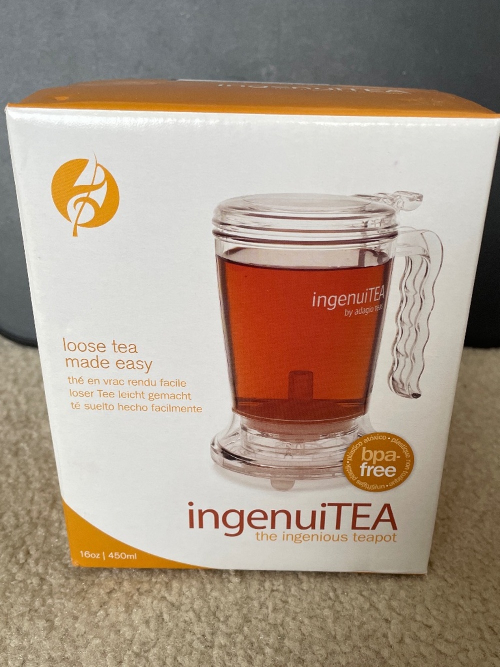 IngenuiTEA 16 oz Teapot Adagio Teas New in Box